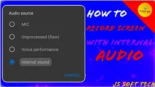 How to record the Screen with Internal Audio only | Simple Tricks | JS Soft Tech