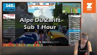 Zwift - Alpe Du Zwift - Sub 1 hour Attempt 🏔⏱ (FULL VIDEO)