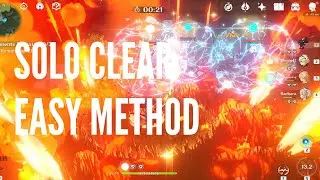 Solo Clear Easy Method Co-Op Challenge Lost Riches Treasure Area 8 Three Abyss Mages Genshin Impact