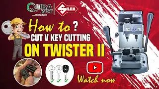 How to Cut a V-Cutting Key on the Twister II with Magic Clamp | Step-by-Step Tutorial | Quba Keys