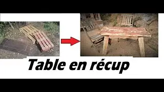 UNE TABLE AVEC DES TRUCS DE RECUP