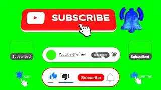 top 20 [free]YouTube like subscribe bell icon buttons green screen - End Screen