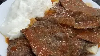 iskender kebab. turkish dish