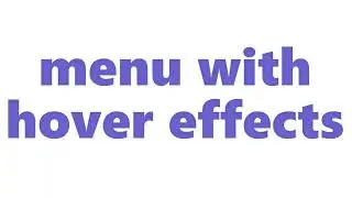 how to create a plane menu with hover effects in html and css