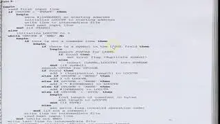 Assembler Algorithm - Pass 1