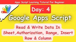 Read & Write Data in Google Sheets, Authorization, Insert Rows & Columns, Rename Spreadsheet & Sheet