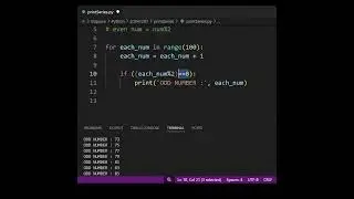 Python-Print Series , Odd & Even 