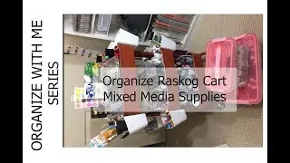 Ikea Raskog Cart Tour//scrapbook Craft room organization ,Mixed Media Storage ,Organise Latchmate