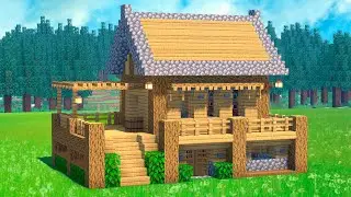 Дубовый дом для выживания в майнкрафт - Красивый дом в minecraft