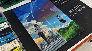 Your Name (Kimi No Na Wa) Inspired Acrylic Painting | Anime Art