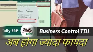 Tally ERP9 TDL | Business Control | Learnwell | TDL 2020