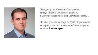 Выборы в Днепре: как работал депутат от центра Камиль Примаков
