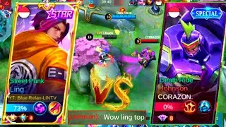 TOP GLOBAL LING Vs TOP GLOBAL JOHNSON - LING NEW SKIN LORD SHEN ~ MLBB