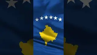 | KOSOVO | KOSOVË | КОСОВО | Waving Flag | 1 Hour | 4K