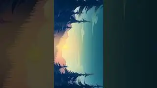 Draw Flat Landscape | PhotoShop | Video12 | © Kawaii Design