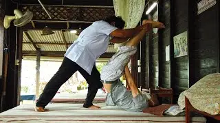 Super Strong THAI MASSAGE from a 76 Year Old GRANDMA