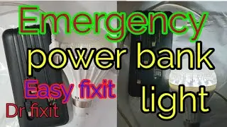 how to make Emergency power bank light / usb port bulb
