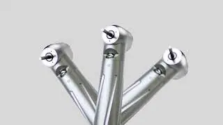 High Speed Fiber LED Handpiece Standard Push Button 4 holes 3 Way Spray