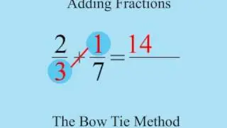 Adding Fractions - Bow Tie Method