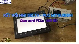 HMI Delta kết nối PLC FX3u qua card 485BD  |LHB
