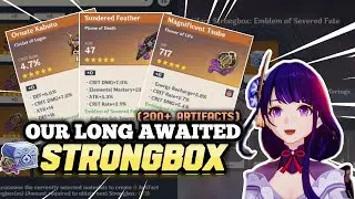 Sacrificing 200+ Artifacts for Raiden Shogun! (EMBLEM STRONGBOX) | Genshin Impact 4.0