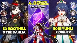 E0 Boothill x The Dahlia & E0S1 Yunli x Cipher | Memory of Chaos 12 | Honkai Star Rail 4.0