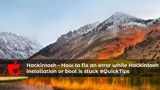 Hackintosh Bootflags - How to fix an error while Hackintosh installation or boot is stuck #QuickTips