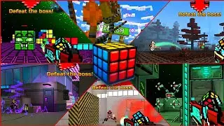 ALL BOSSES Pixel Gun 3D Campaign World 4 Pixelated World