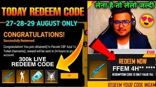 FREE FIRE REDEEM CODE TODAY 29 AUGUST 2022 | REDEEM CODE FREE FIRE | FF REDEEM CODE TODAY //