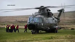 Dartmoor Search and Rescue training for TenTors 2018 with the Merlin from 845sq