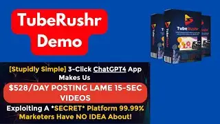 TubeRushr Demo & Review - Brings Unlimited Traffic To Any Offer Page Or Link You Want!
