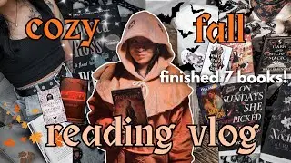 cozy fall reading vlog | finishing 7 REALLY good books in the first 10 days of october 🍂