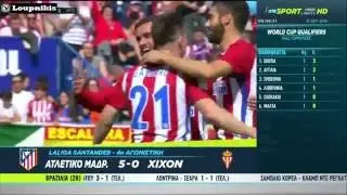 Atlético Madrid vs Sporting de Gijón 5-0 All Goals and Highlights {17/9/2016}