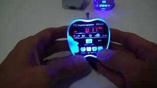 Mini Caixa som Maça com Relógio e Despertador FQ98 Loja Planeta