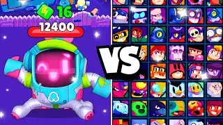 AQUAMARINE SPROUT vs ALL BRAWLERS! With 16 POWER-UPs! | Brawl Stars