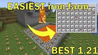 MINECRAFT V 1.21 - BEST EASY IRON FARM TUTORIAL Easy Simple Efficient Fast Quick to build