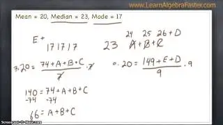 Mean Median Mode in Reverse