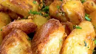 Crispy Potatoes w/ Garlic Herb Butter