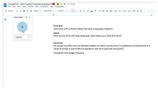 Google Docs   Voice Typing and Changing Language Input