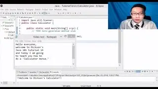 Dickson's Java101 Tutorial 14 - Calculator Menu
