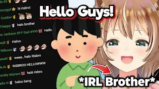 Chat goes SPEED when Risu's IRL brother say hi on the Stream !