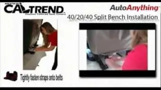 How to Install a CalTrend Seat Cover on a Split Bench Seat