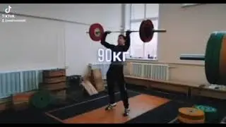 #тяжелаяатлетика 90кг в полустойку швунг и толчок