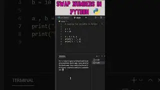 Swap Variables Python #coding #python #programming #pythoncoding #pythontricks