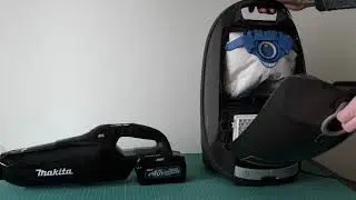 Аккумуляторный пылесос Makita XGT, сравнение с сетевым Miele