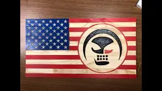 CNC American Flag with Logo