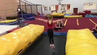 Tramp Module 1-10: Step Jump Bounce Upright Straight Body With 1/2 Twist, Bounce 1/2 Twist, And The