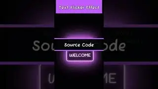 CSS3 Text Flicker Animation || Coding status 