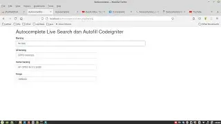 Membuat Autocomplete Live Search dan Autofill Codeigniter , Jquery UI [FULL TUTORIAL]