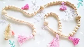 💖 DIY - cómo hacer una GUIRNALDA con cuentas de MADERA 💖